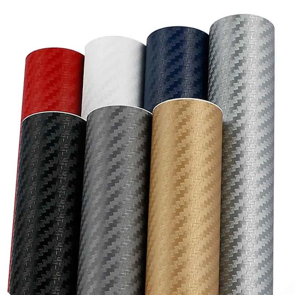 3D Carbon Fiber Vinyl Car Wrap Sheet Roll Film Car Stickers And Decals