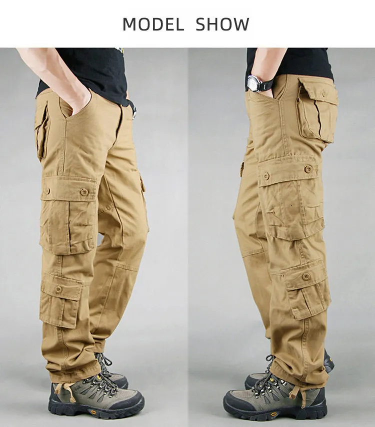 Military Cargo Pants For Men Khaki Cotton Tactical Baggy Cargo Trousers In  Big Sizes Perfect For Spring And Casual Wear Army Pantalon Militaire Homme  230221 From Powerstore02, $25.46