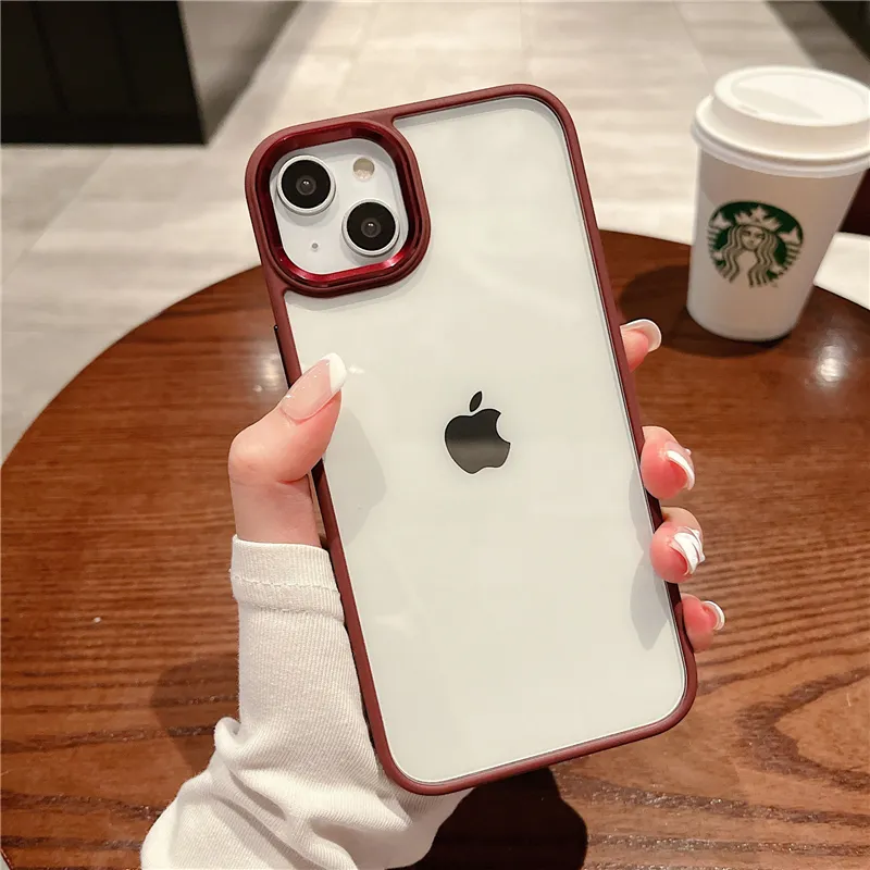 Для iPhone14promax Chace Case Apple 14 модный телефон темно -фиолетовый 13 Золотой аппаратный кольцо