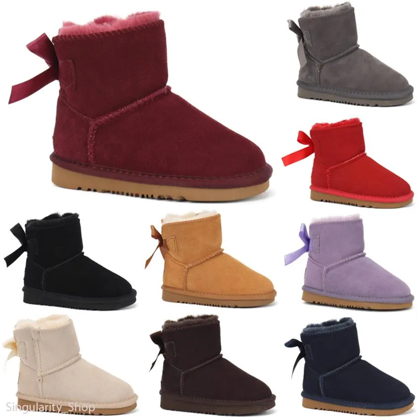 Baby boys and girs Classic popular Fashion Australia Genuine Leather Boots Fashion Kids Snow Boots EUR 22-35286d