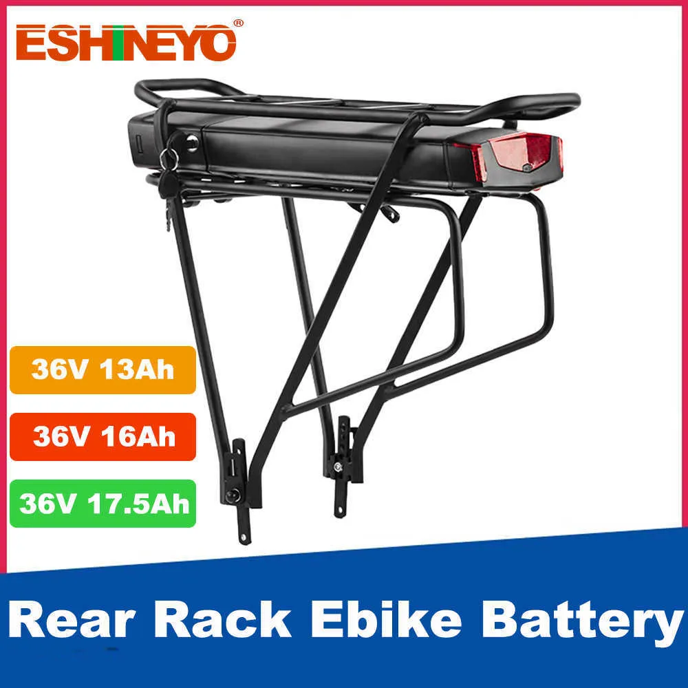Tylny stojak na eBike Pakiet akumulatorowy 36V 13AH 16AH 17,5AH Elektryczne rowerowe akumulatory litowe Fit Bafang 500 W 350W 250 W BBS01 Moc