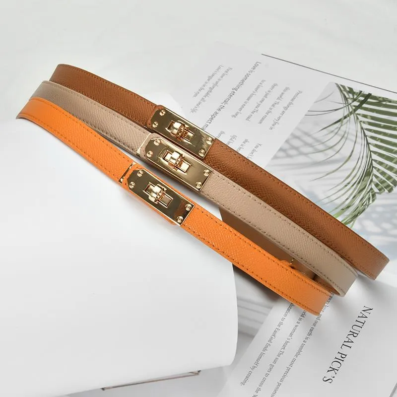 Calfskin luxury belt designer belts for women suit pant jeans business thin cintura exquisite adjustable simply elegant clothing waist leather Designer Belt