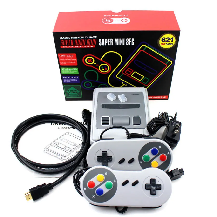 Mini Classic Retro Game Consoles Inbyggda 621 Games 8Bit Entertainment System HD TV Output Video Game Handheld Gaming Player