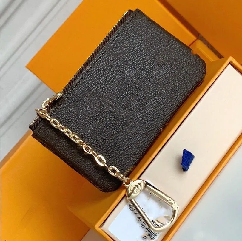 مع أكياس الغبار وصندوق KEY POUCH POCHETTE CLES Designers Fashion Handbag Women Mens Card Credit Card Holder Coin Purse Luxurys Wallet Bag 5color