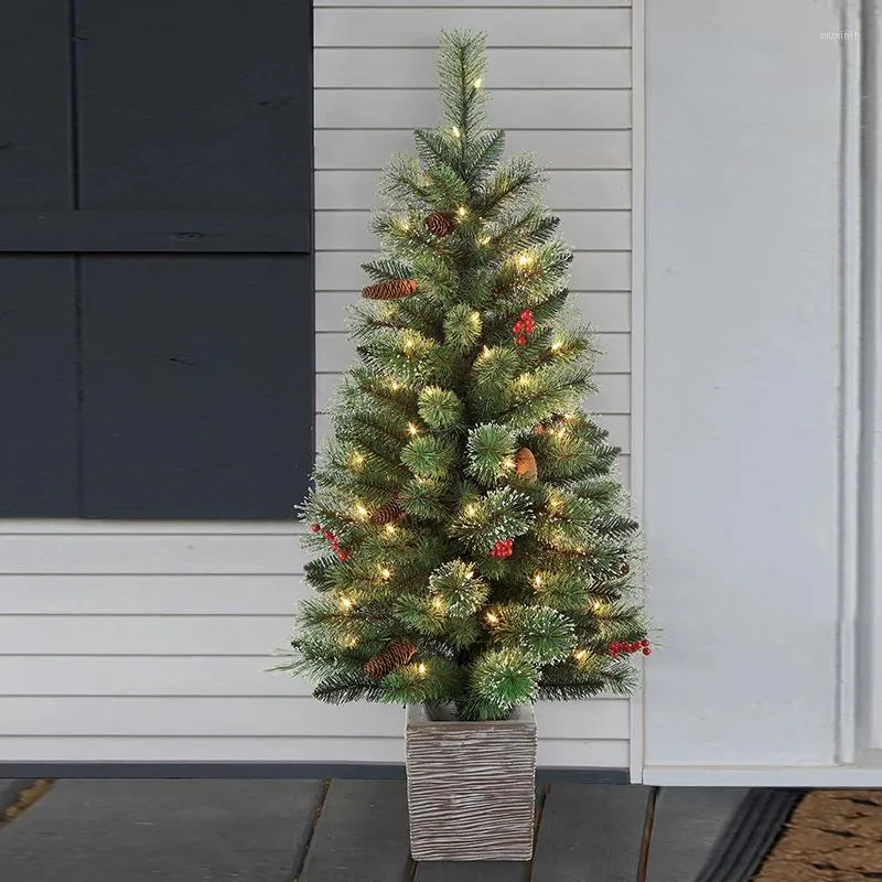 Decorações de Natal Holida de férias Treça de mato de gelo Luzes claras de 4 pés