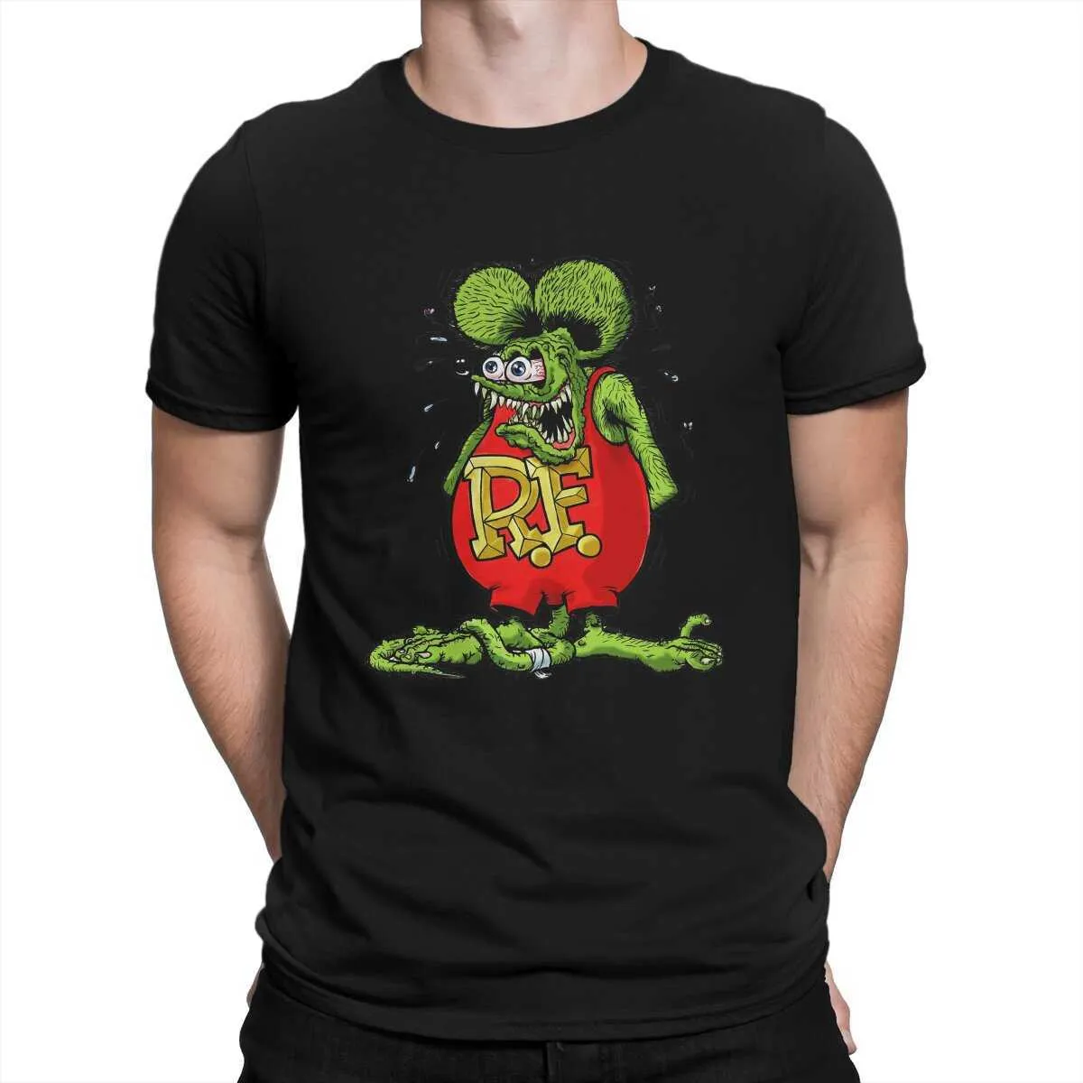 Camisetas masculinas contos do rato fink John Goodman tshirt masculina camiseta de moda verde harajuku moletons novas tendências 022223h