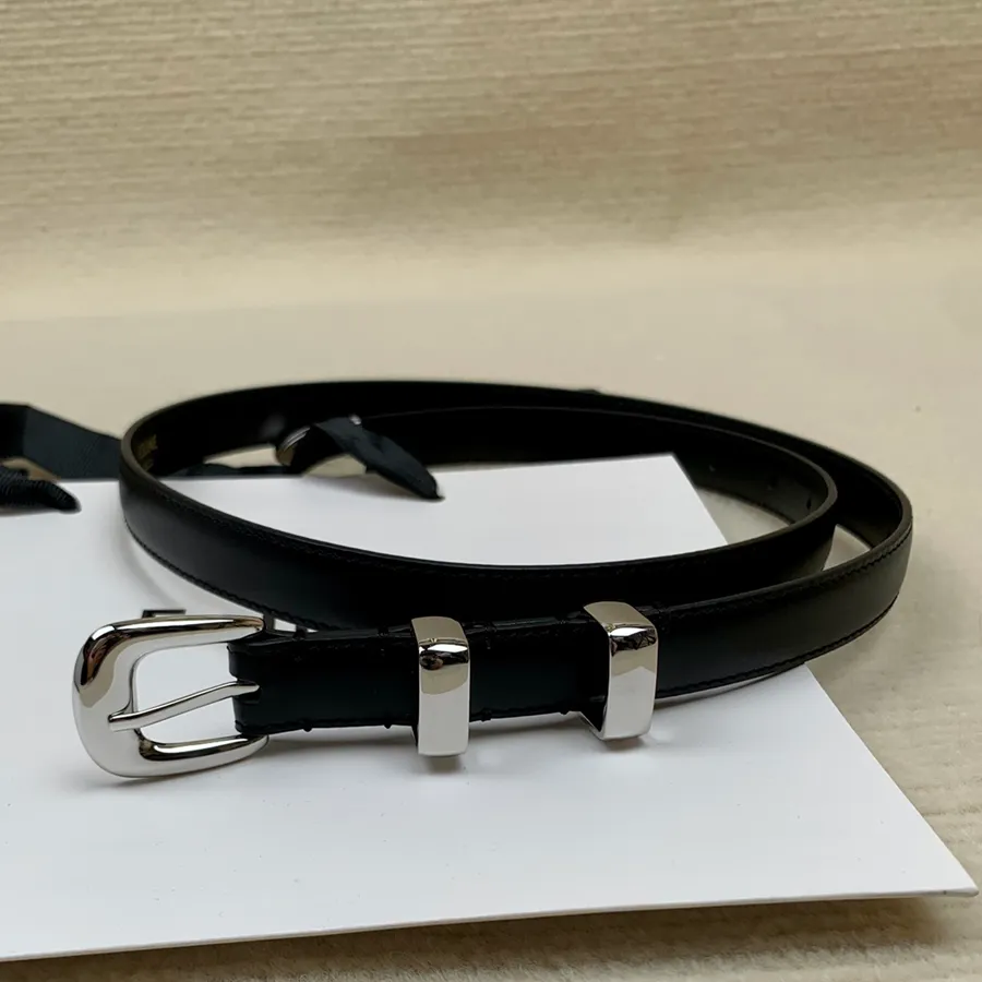 Small Western Leather Belt Stylish Black Waistband with Silver Buckle for  Jeans, Trousers Dresses Fashion Accessory