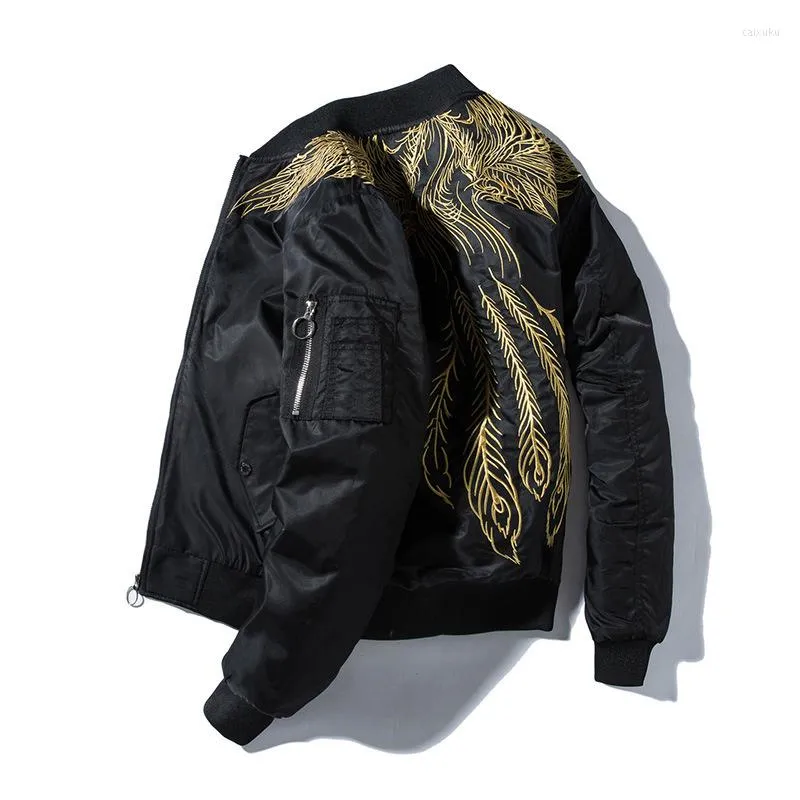 Men's Jackets Embroidered Air Phoenix Force Flight Men's Bomber S Baseball Uniform Outerwear Fashion Pilot Jacket