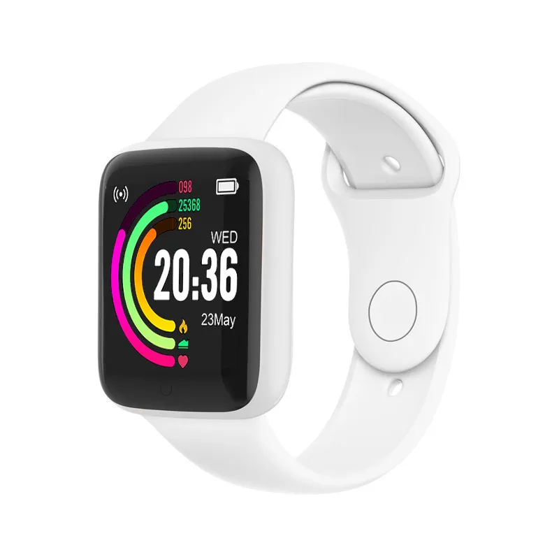 Y68 D20 SmartWatch Fitness Pulseira Pressão Arterial Monitor de Frequência Cardíaca Pedômetro Cardio Pulseira Homens Mulheres Relógio Inteligente para IOS Android