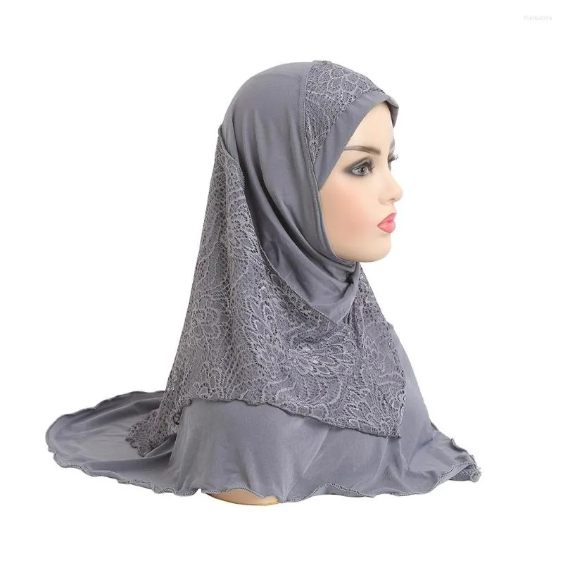 Ethnic Clothing H973 Adults Or Big Girls Medium Size 70 60cm Pray Hijab Muslim Scarf Islamic Headscarf Hat Amira Pull On Headwrap