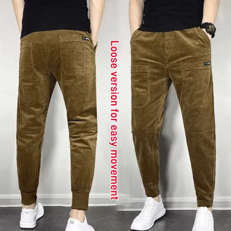 Pantaloni da uomo SIKETU 5 colori velluto a coste spesso casual stile invernale business moda stretch pantaloni vestibilità regolare uomo 230221