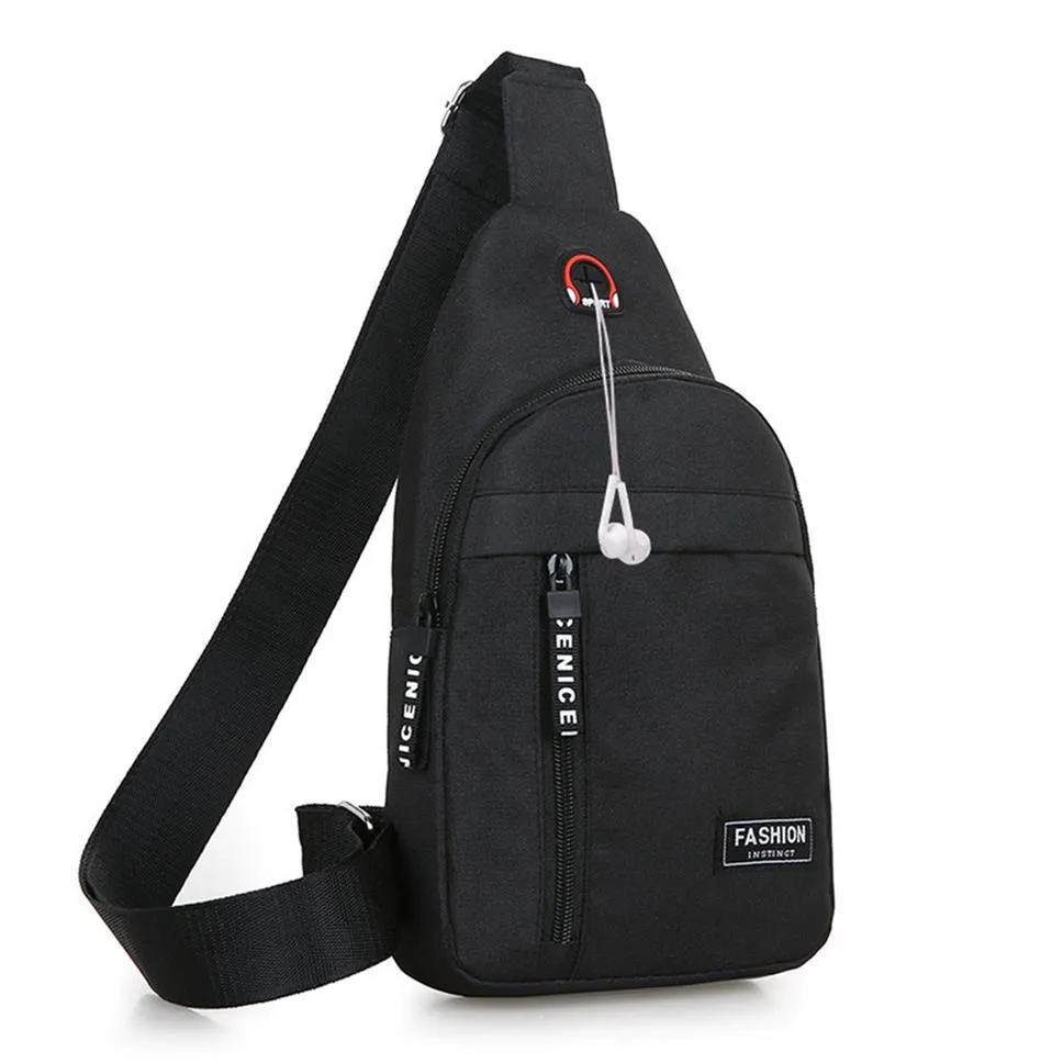 Sac à bandouliers pour hommes Packs de taille en nylon Sac à écharpe croisée extérieure sport épaule coffre quotidien Picnique toile Messenger Sac Bolsa288d