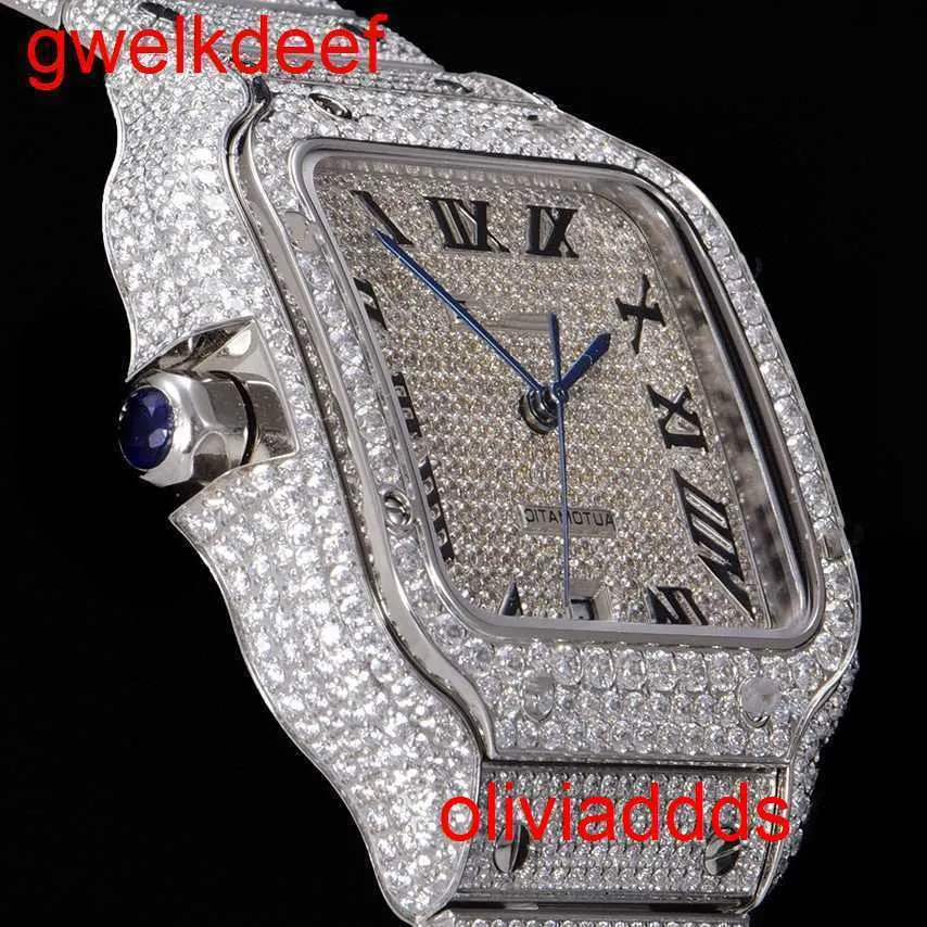 Wysokiej jakości moda mrożona w sposób Watchesmens Luksusowy okrągły krój lab GR ddgu fmnw