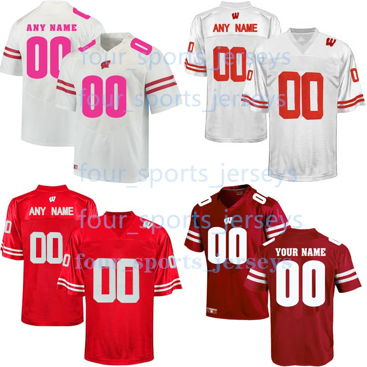 College Wisconsin Badgers Football Jerseys Williams Arnett Brown Jarvis Latu Magli toler Torchio Trudgeon Wohler Yacamelli Calvaruso Meyers Vujnovich Bowden