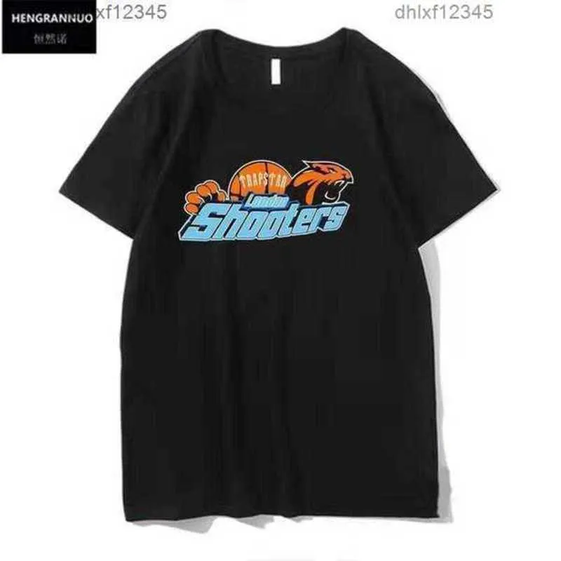 Sommer 2023 Herren Trapstar London Chenille T Shirt Shooter Schwarzer