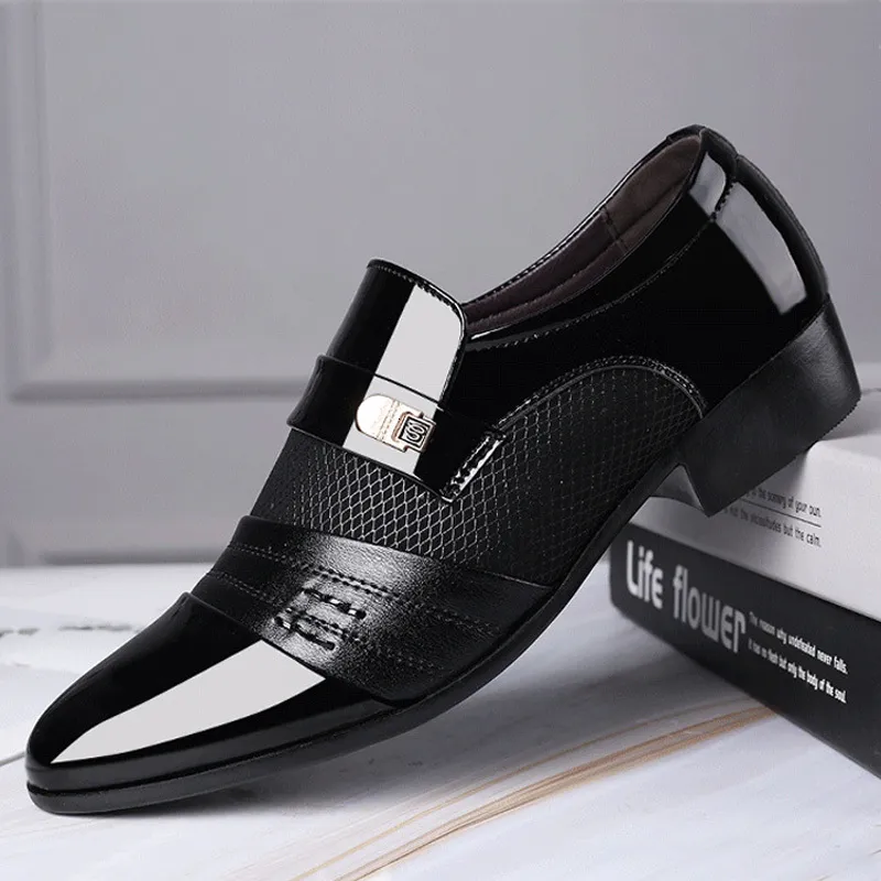 Anzugschuhe Mazefeng Fashion Slip On Herren Anzugschuhe Herren Oxfords Mode Business Kleid Herrenschuhe Klassische Leder Herrenanzüge Schuhe 230223