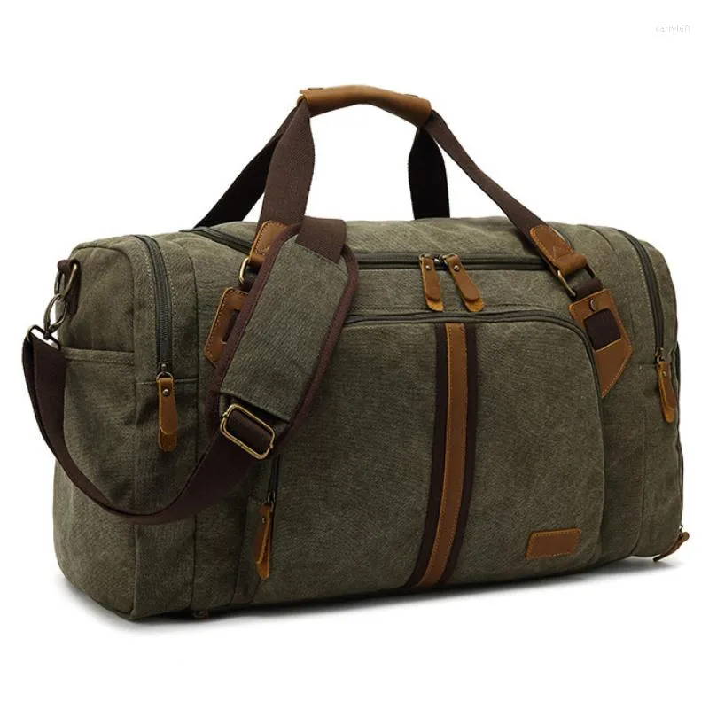 Duffel Bags Tuval Seyahat Su Geçirmez Haftası için Duffle Deffel Genişletilebilir Hafta Sonu Gecede Çanta