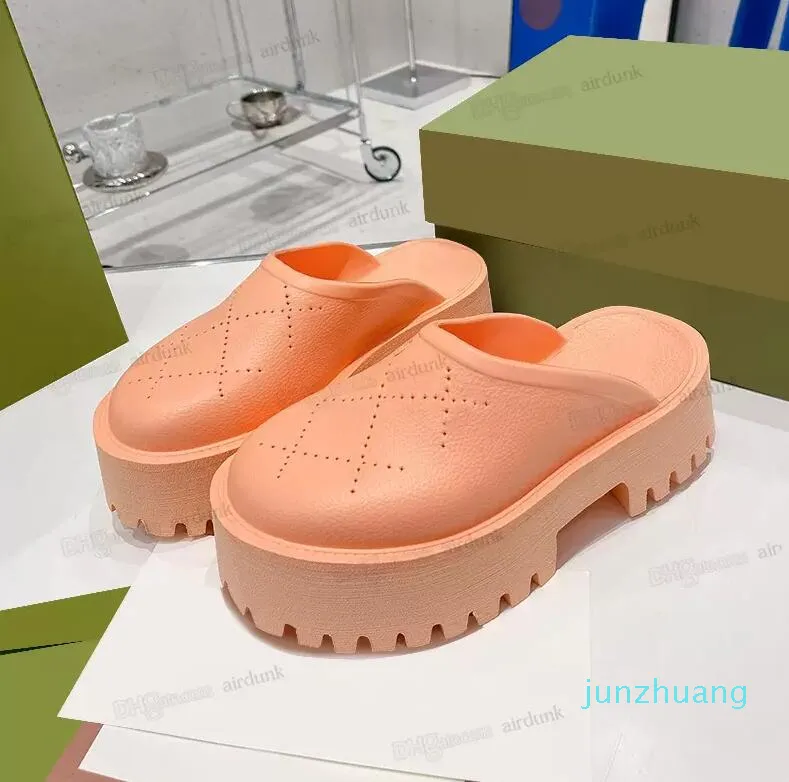 2022 Luxurys Designers Sandals for Men Women Classic Floral Brocade Slides Flats Plataforma de borracha de couro Flip Flops Highs Quality 77