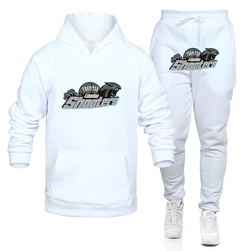 Männer Trainingsanzüge Männer Trainingsanzüge Herbst Trapstar Shooters Bedruckte Männer Winter Hoodie Set Frauen Übergroße Marke Sport Anzug Hose Sets