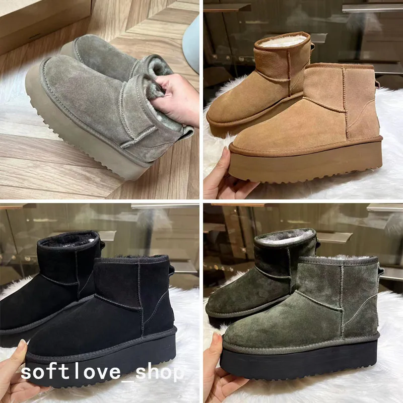 Botas de plataforma originales, zapatos australianos reales WGG, botas de nieve cálidas para niños y niñas, botas de invierno para estudiantes juveniles