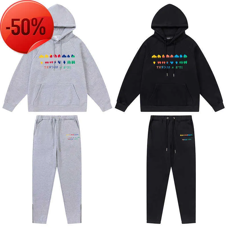 Herrsp￥rsp￥r Trapstar Set Fleece Sports Suit Thandduk Brodery Letter Womens Mens Tracksuit Hooded Hoodies and Pants Sets21