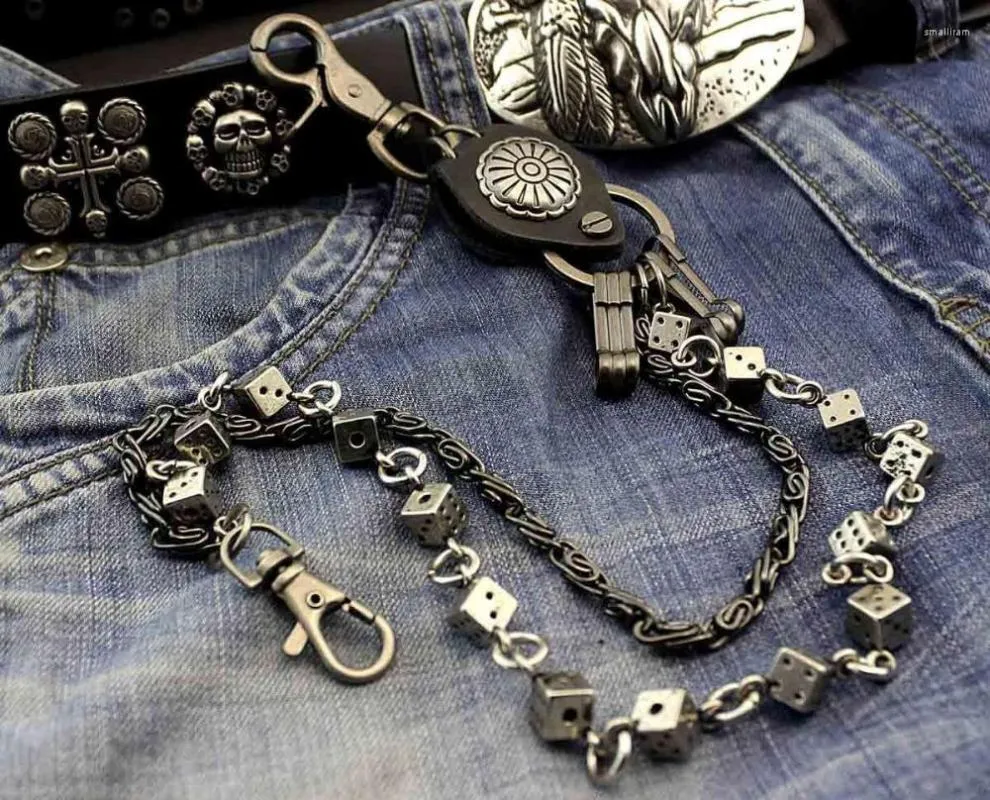 小物 MAGICAL DESIGN/PIRATES LINK WALLET CHAIN Mens Safe Trucker Rocker Biker Metal Wallet Chain with Dice