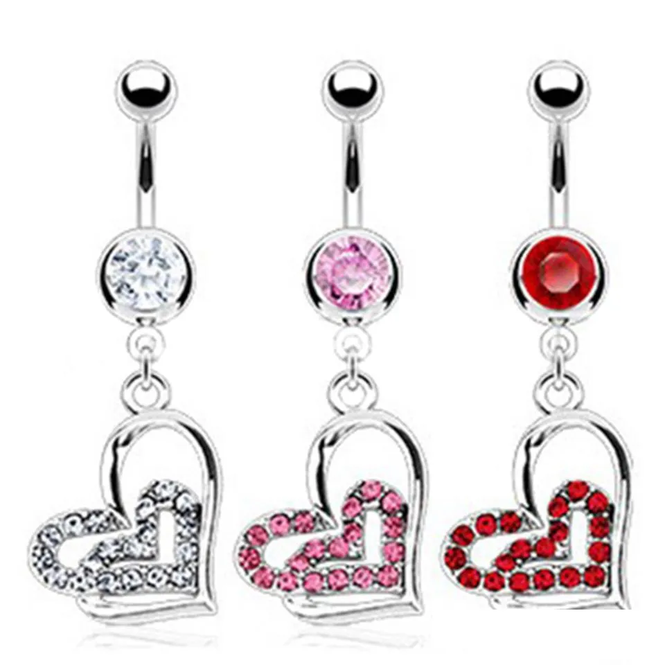 Navel Bell -knappringar D0679 Hör Mix Color Belly Ring Drop Delivery Jewelry Body Dhgarden DHGWW