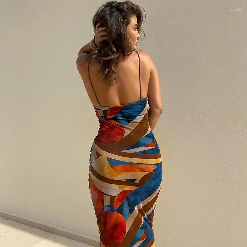 Casual Dresses Elegant Women's Sexy Bodycon Party Vintage Backless Dress Off Shoulder Maxi Summer 2023 Bohemian Streetwear Y2K