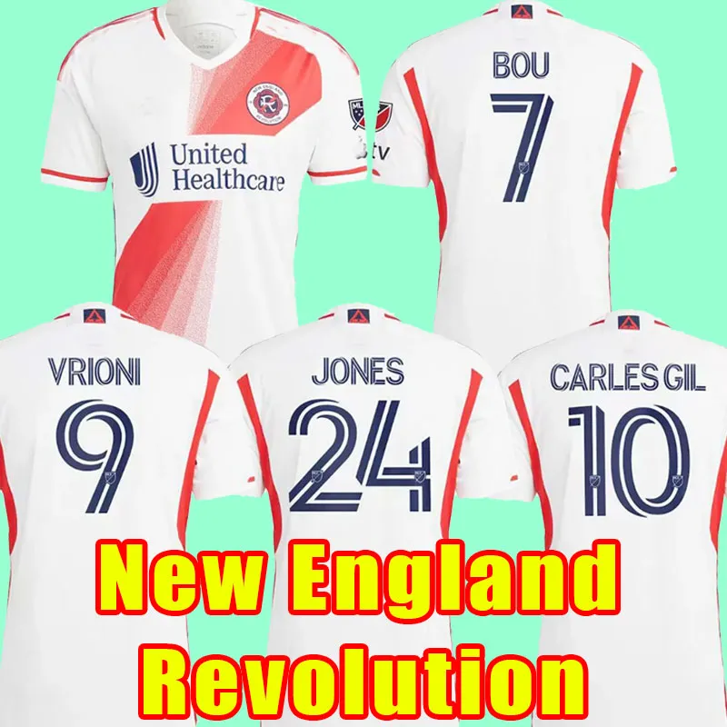 MLS 2023 2024 New Revolution Soccer Jerseys 23 24 Home Blue Bou Buksa