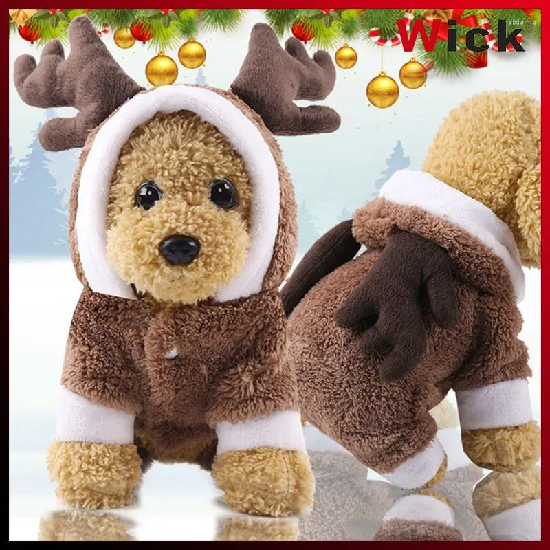 Hondenkleding herfst/winterkleding flanel kleine middelgrote katten huisdier teddy pomeraniaanse beer vier voet warme decoratie