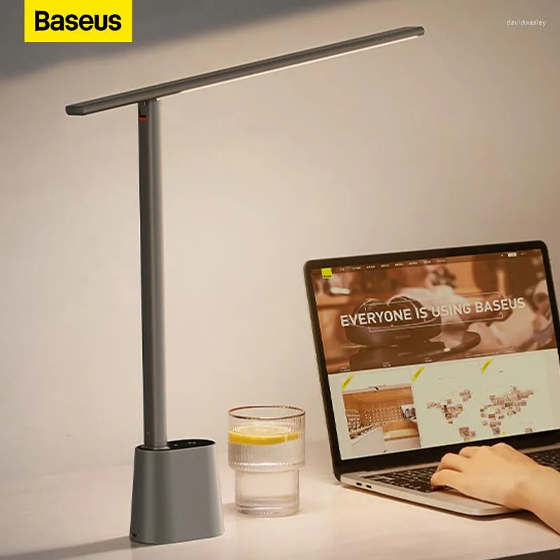 Table Lamps Baseus Reading Desk Lamp LED Chargeable Smart Automatice Dimming Cabinet Light Night For Closet Wardrobe