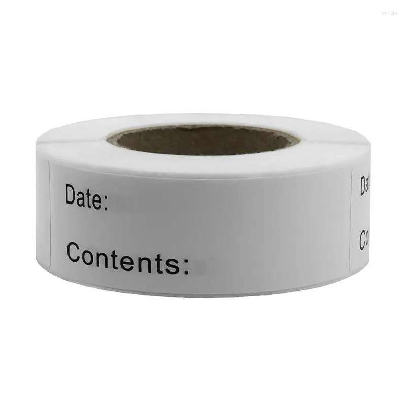 Presentförpackning Datum Innehåll Material Matförvaring Klistermärken Kylskåp Frys Diy Blank Mark Pantry TEAL Etiketter för containerflaskan