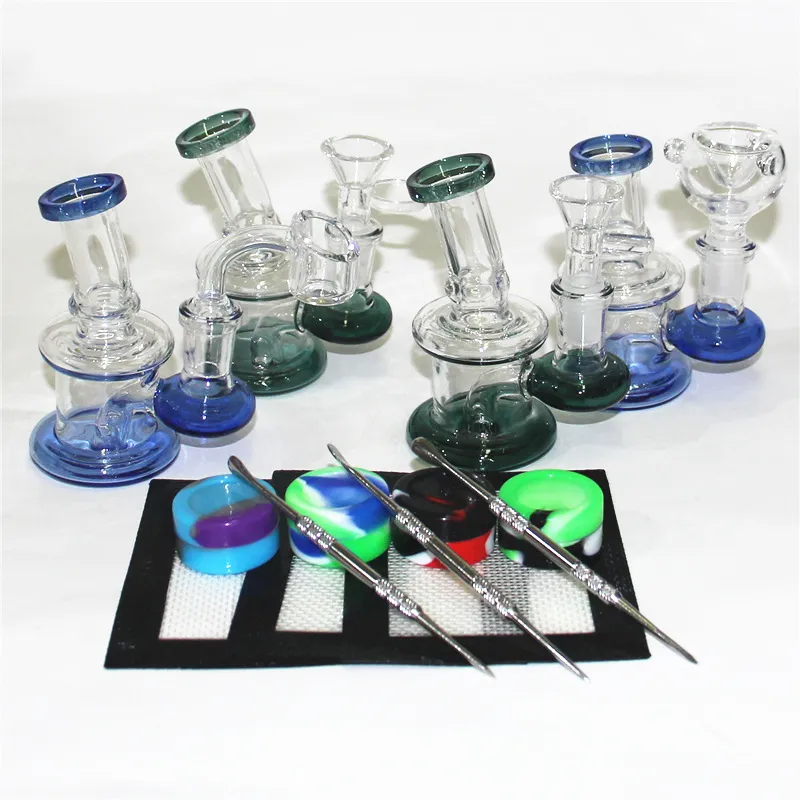 Hookahs Oil Rig 14.5mm Joint Glass Water Pipes Bongs Mini Pipe Bubbler Bowl silicone bong glass ash catchers