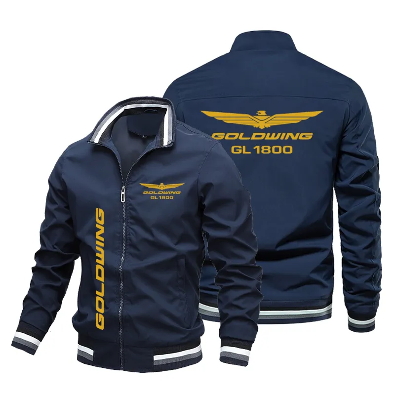 Jackets masculinos Autumn Winter Honda Gold Wing Print Fashion Fashion Windbreaker Racing de motocicleta personalizado 230223