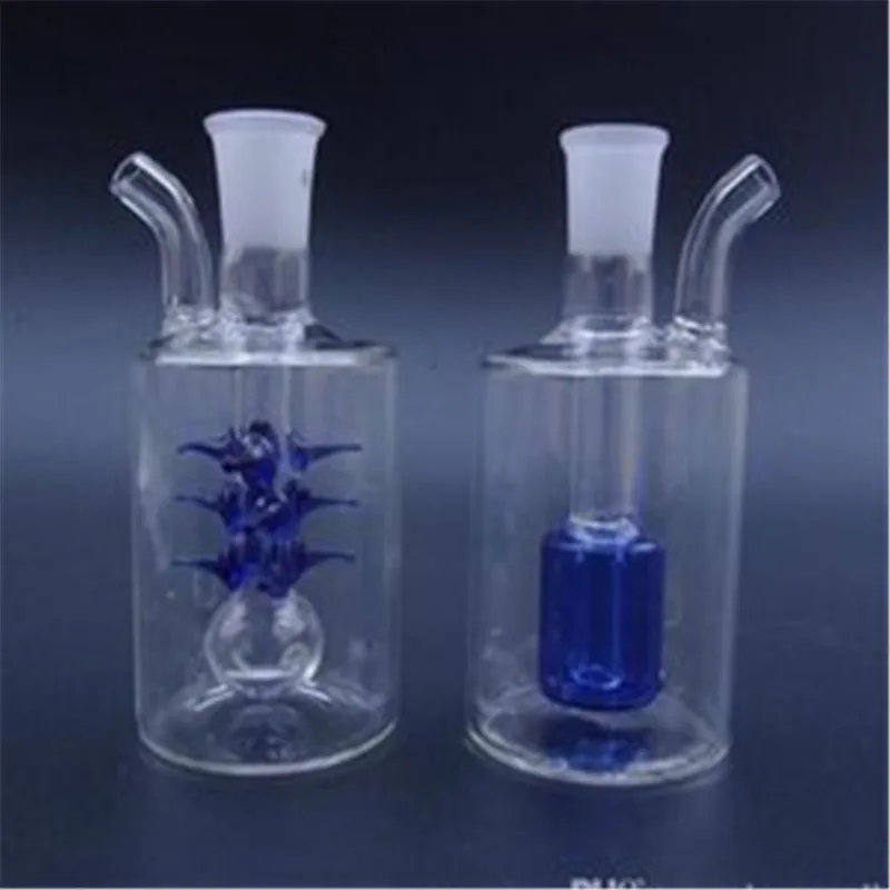 1 Stück 3 Zoll Mini-Glasrohre Glasbubbler Glasölbohrinsel Glasbongs Wasserpfeifen Shisha JH43-10 mm