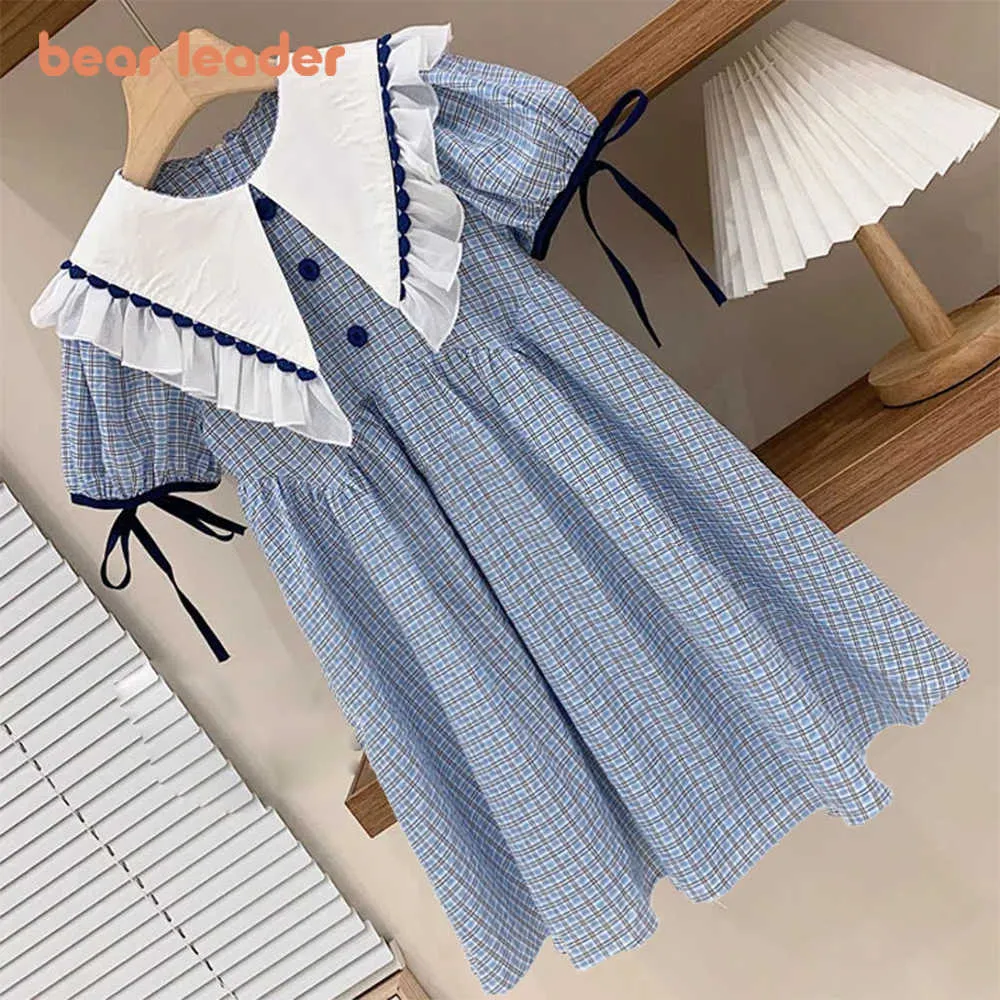 Girl's Dresses Bear Leader Girls Summer Dresses New 2023 College Wind Fashion Middle and Older Girls Performance Wedding Dress Princess Dress Z0223