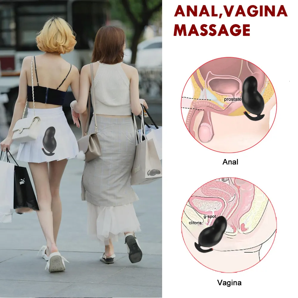 Anal Toys HMOON Iatable Silicone Plug Butt Expansion Vibrator Stimulator Prostate Massager Sex for Man and Wom_voghion.com
