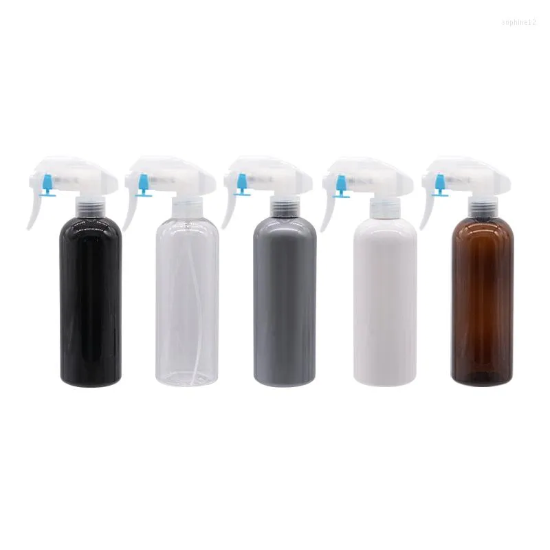 Storage Bottles 300ml Empty Gray Spray Pump Bottle 300cc Trigger Mist Disinfectant DIY Plastic Container Black White Brown Clear