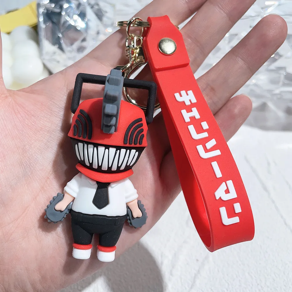 Hot Anime Chainsaw Man Denji Pochita Power Cute Keychain Cartoon