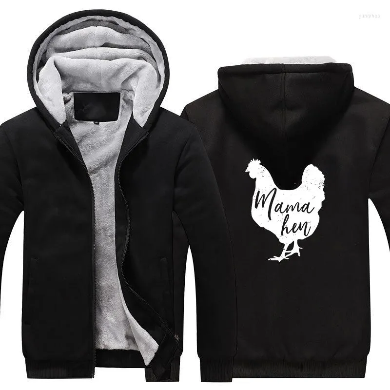 Männer Hoodies 2023 Mode Mama Hen Jacke Sweatshirts Für Mutter Geschenk Huhn Dame Verdicken Hoodie Zipper Mantel