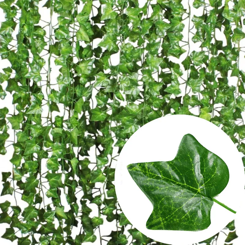Artificial Plants Home Decor Green Silk Hanging vines Fake Leaf