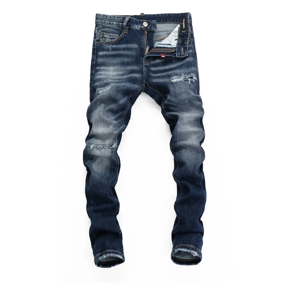 TR APSTAR DSQ Herren Jeans Blau Slim Hose Hip Hop Rock Moto Hose