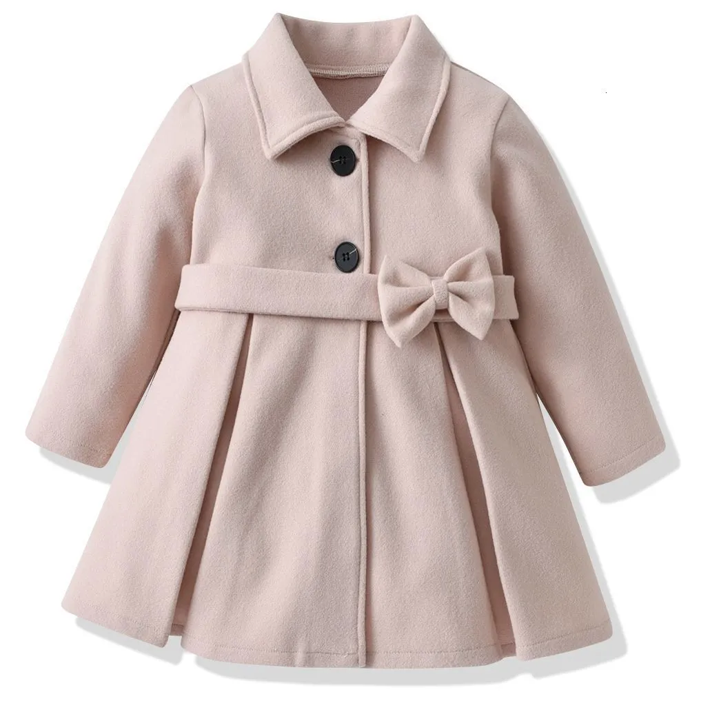 Manteau bébé fille veste enfants vêtements d'extérieur d'hiver vêtements enfants printemps automne coupe-vent mi-long pour 2-6 ans porter 230222