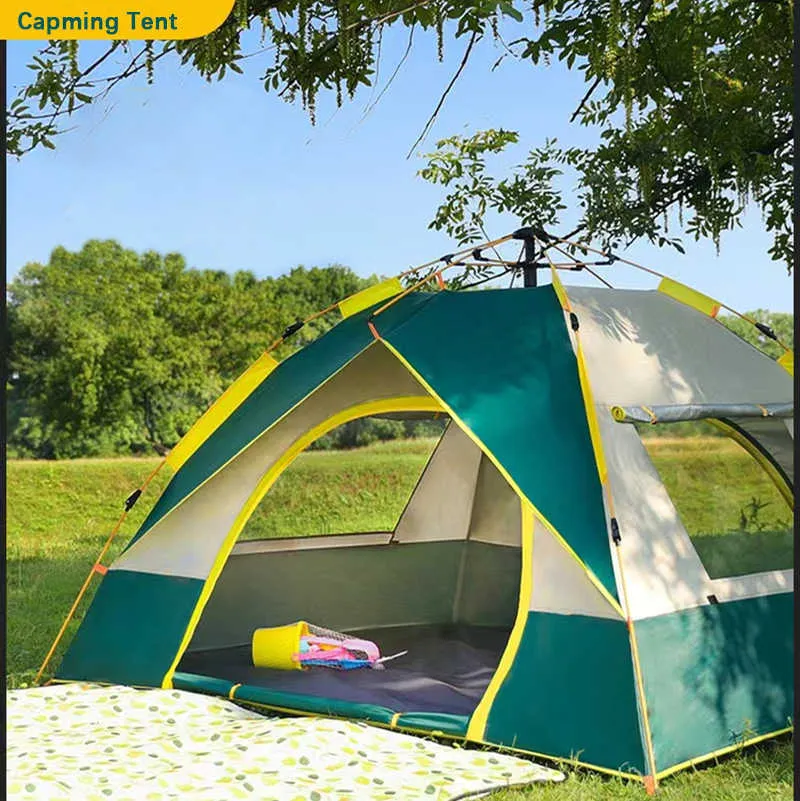 Tentes et abris Tente de camping pour la randonnée en famille Portable Imperméable Coupe-vent Automatique Tente extérieure Multicouche Intant Pop Up Grande Tente Shelte J230223