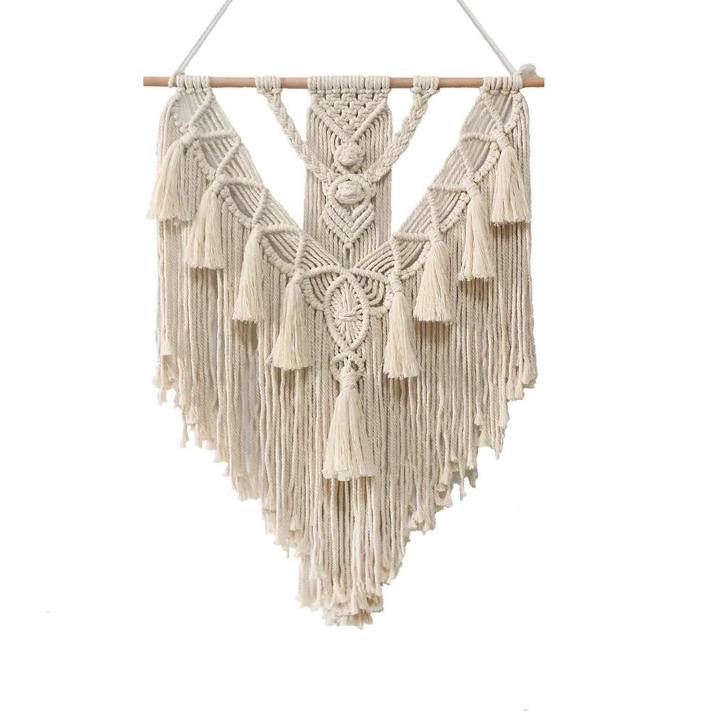 Handv￤vd tapestry Tassel pendelle sovrum bakgrund v￤gg h￤ngande v￤gg tapestry hemvist veranda dekoration