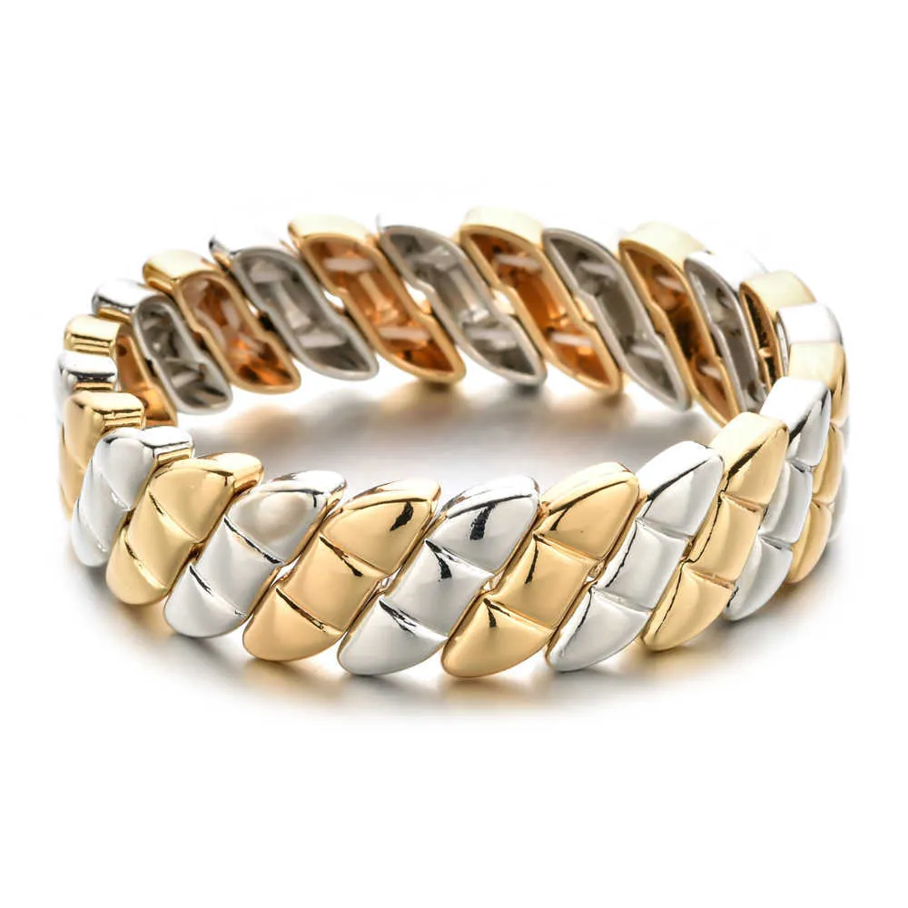 Link Cadeia arco -íris Bracelets de esmalte esticado para mulheres amizade Pulseiras Fashion Bohemian Jewelry Gifts For Girls Summer Beach G2302222