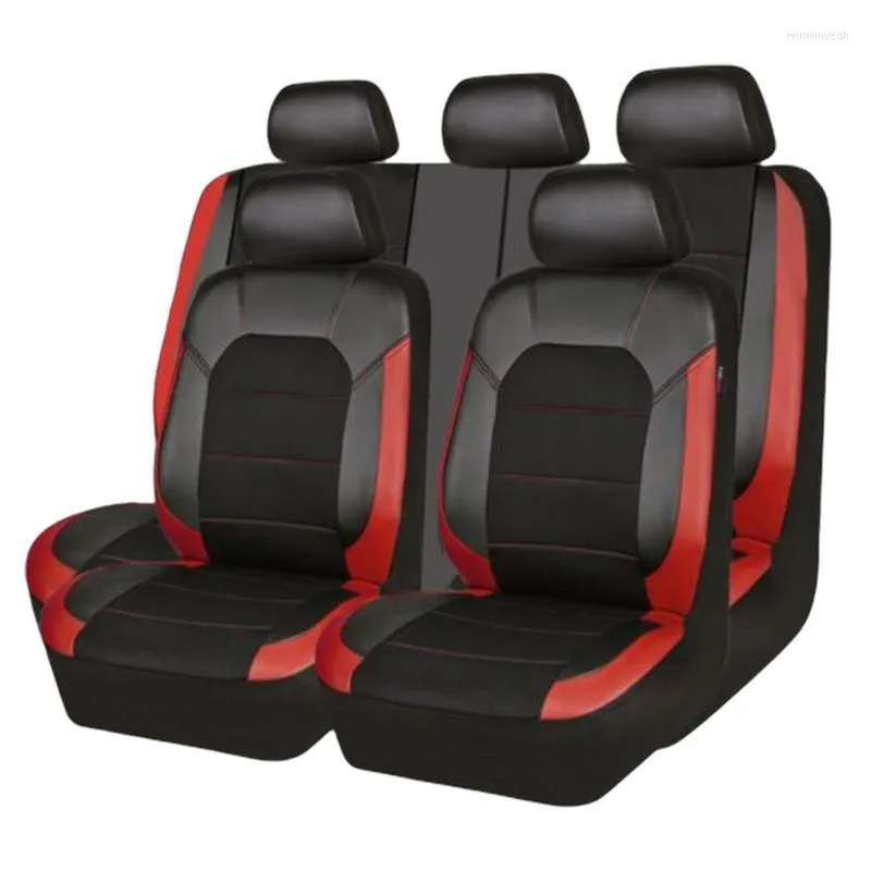 Housses de siège de voiture Housse en PU pour des protections automatiques douces et confortables Facile à installer Intérieurs universels S'adaptent à la plupart des berlines SUV