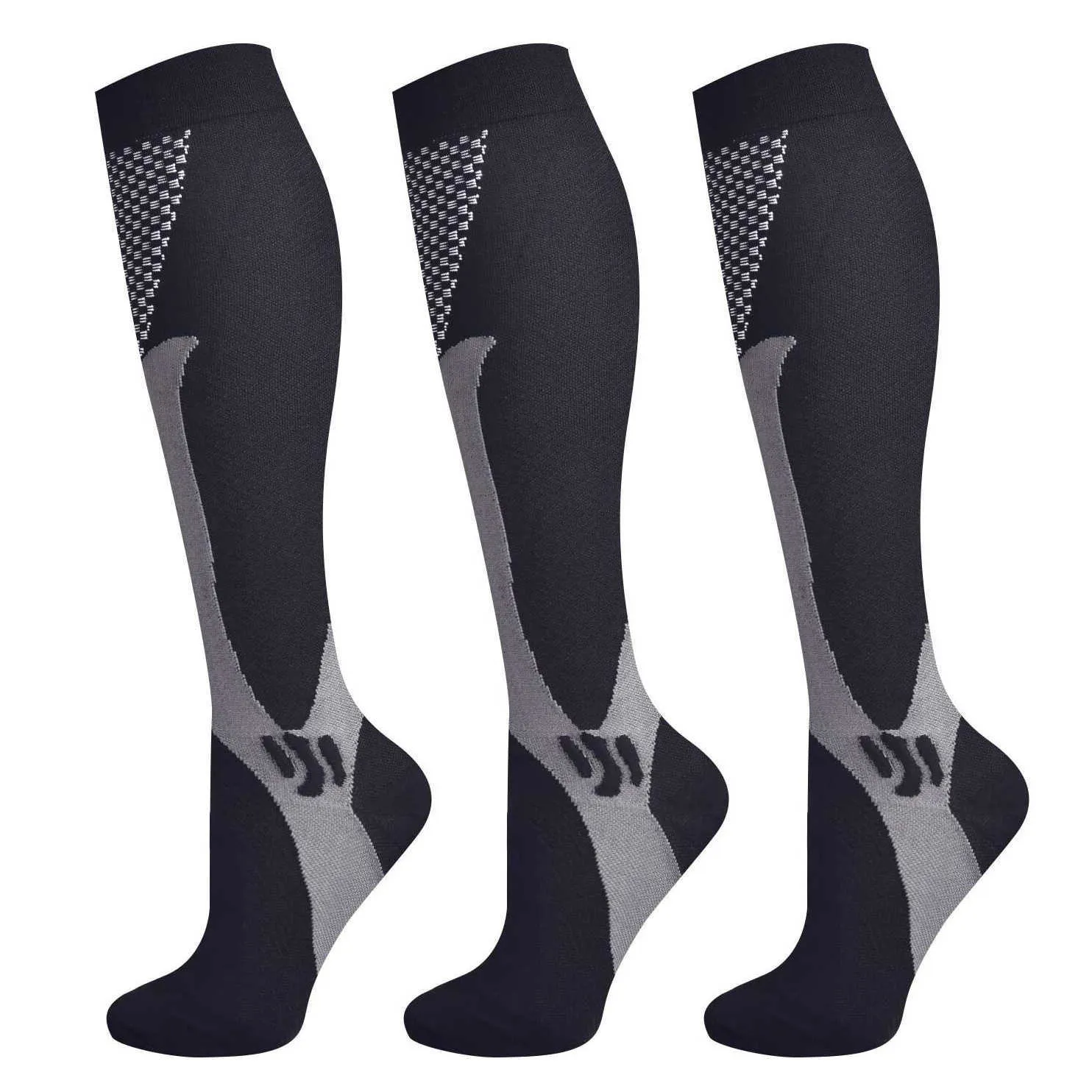 5PC Chaussettes Bonneterie 3 Paires Brothock Chaussettes de Compression pour Femmes Hommes 2030 mmHg Confortable Athlétique Nylon Médical Bas d'allaitement Sport Course Z0221