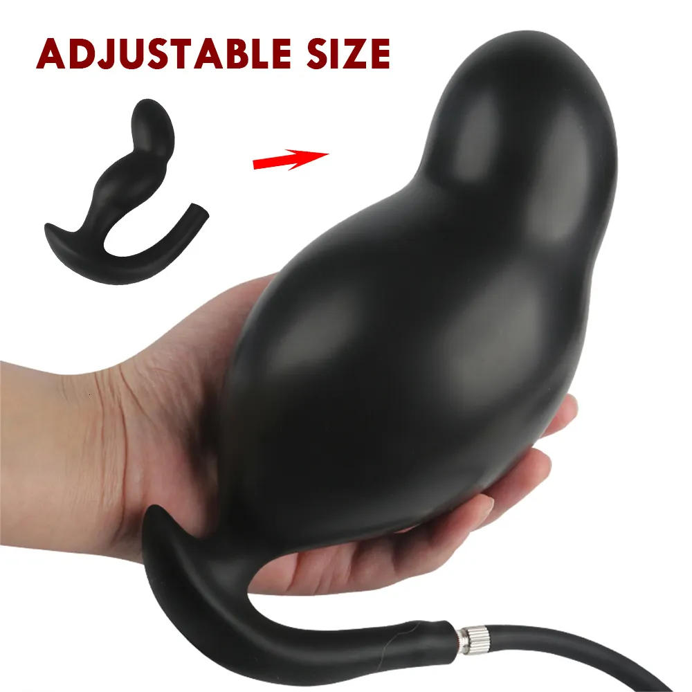 Anal Toys HMOON Iatable Silicone Plug Butt Expansion Vibrator Stimulator Prostate Massager Sex for Man and Wom_voghion.com