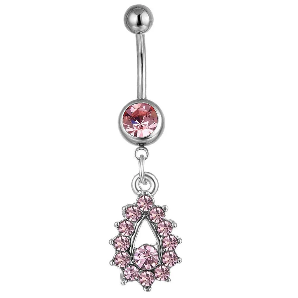 Navelklockknapp ringer D0380 Belly Ring Mix Colors Drop Leverans smycken Body Dhgarden Dhtyq